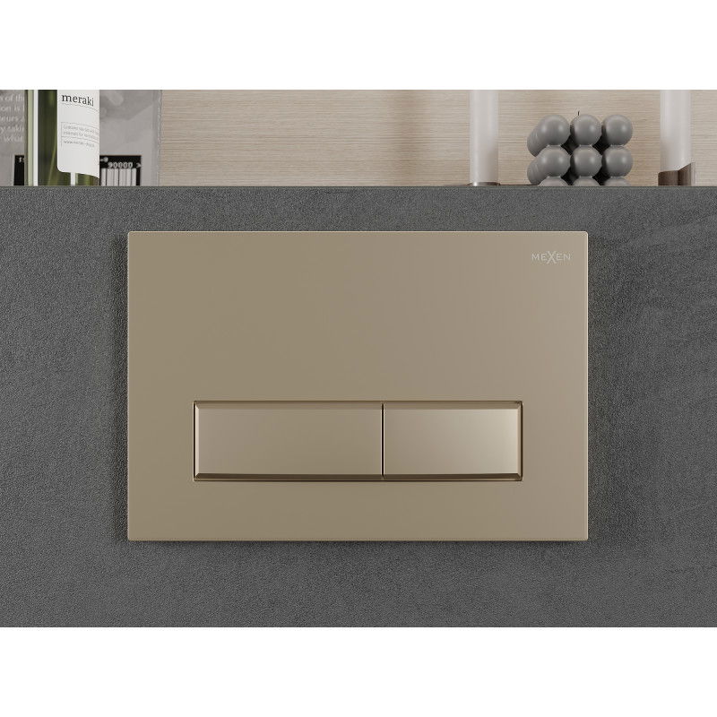 Mexen Fenix 09 splachovací tlačítko, zlatá šampaňská - 600904