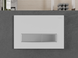 Mexen Fenix 09 splachovací tlačítko, bílý/matný chrom - 600929