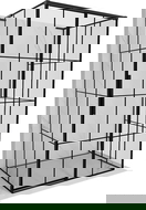Mexen Rox-3S L sprchový kout 3stranný posuvný pravý 110 x 120 cm, černá mřížka, černý - 8C2L-110-120-70-77-3S-P
