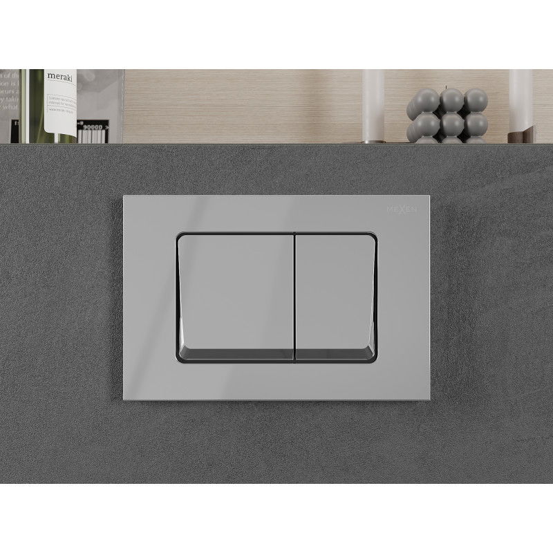 Mexen Fenix 10 XS tlačítko splachování, lesklý chrom - 601001