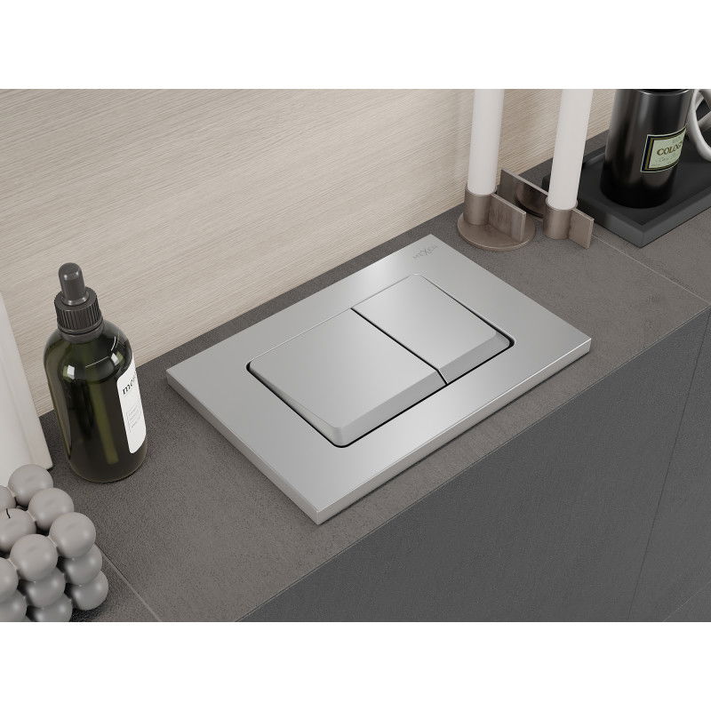 Mexen Fenix 10 XS splachovací tlačítko, chrom matný - 601002