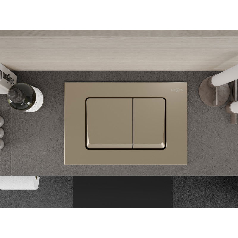 Mexen Fenix 10 XS splachovací tlačítko, zlatý šampaňský - 601004