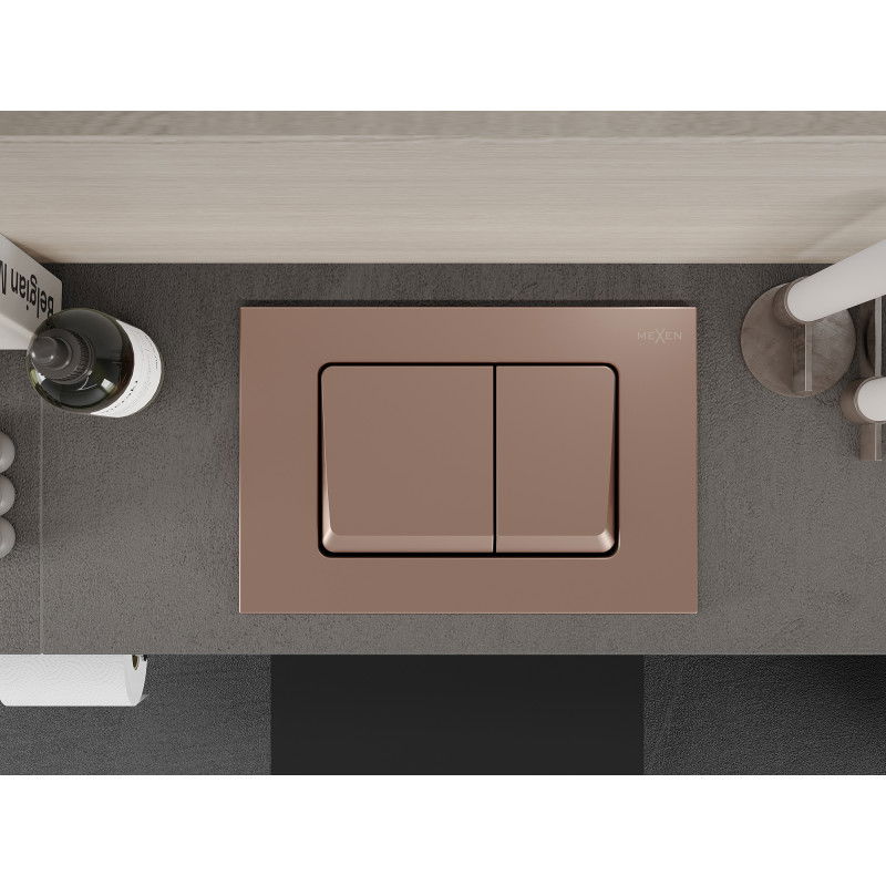 Mexen Fenix 10 XS tlačítko splachovací, růžové zlato - 601005