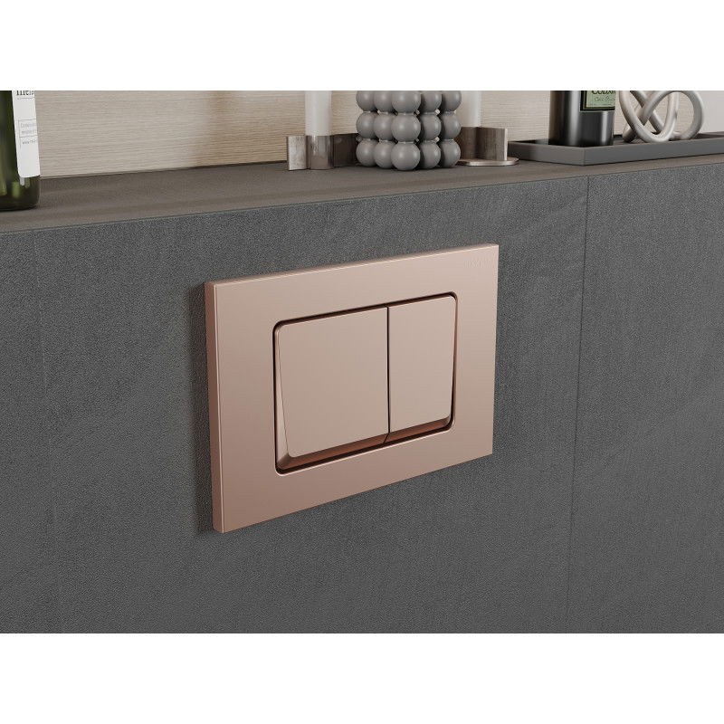 Mexen Fenix 10 XS tlačítko splachovací, růžové zlato - 601005