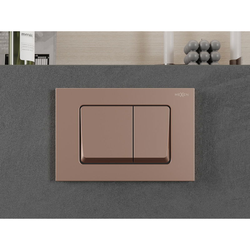 Mexen Fenix 10 XS tlačítko splachovací, růžové zlato - 601005