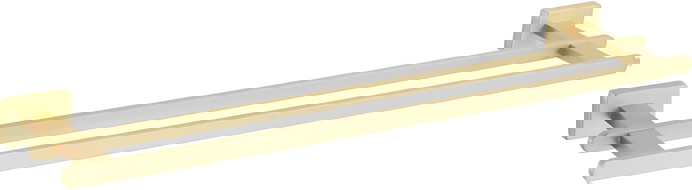 Mexen Arno dvojitý držák na ručníky, zlatý kartáčovaný - 7020725-55