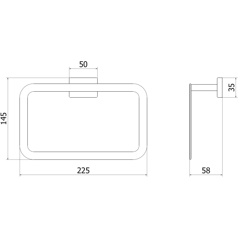 Mexen Arno věšák na ručník, černý - 7020732-70