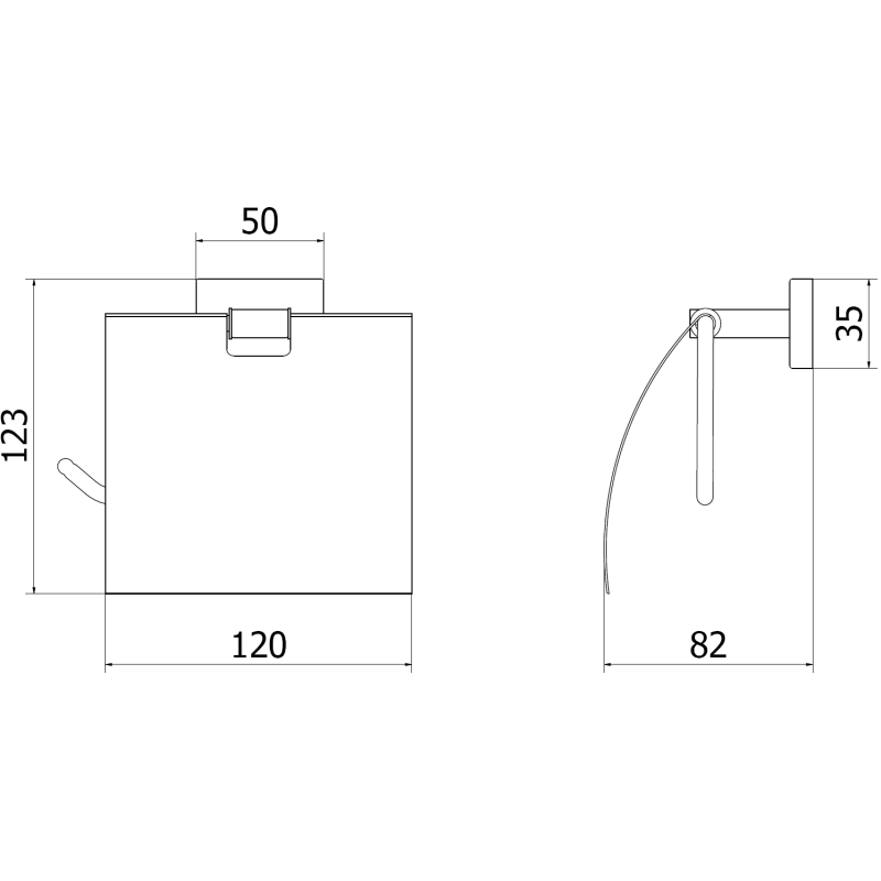 Mexen Arno držák na toaletní papír, zlatý - 7020733-50