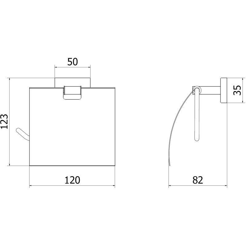 Mexen Arno držák na toaletní papír, černý - 7020733-70