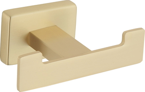 Mexen Arno dvojitý háček na ručník, kartáčovaný zlatý - 7020735-55