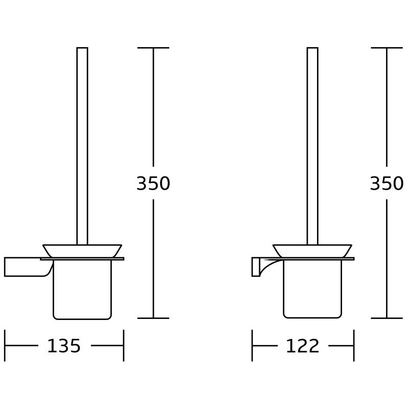 Mexen Rino WC kartáč, zlatý - 7027050-50