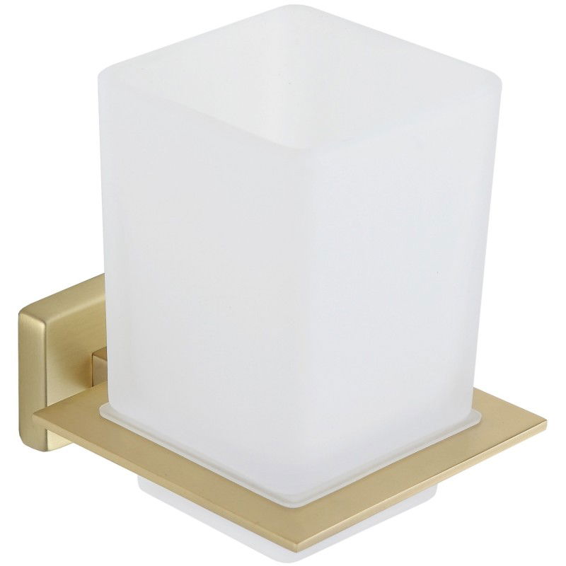 Mexen Arno kelímek na zubní kartáčky, zlatý kartáčovaný - 7020738-55