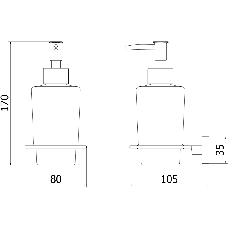 Mexen Arno dávkovač mýdla, černý - 70207388-70