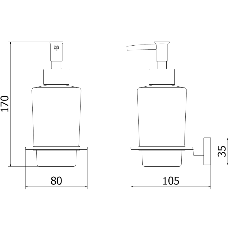 Mexen Arno dávkovač na mýdlo, kartáčovaná zbraň šedá - 70207388-66