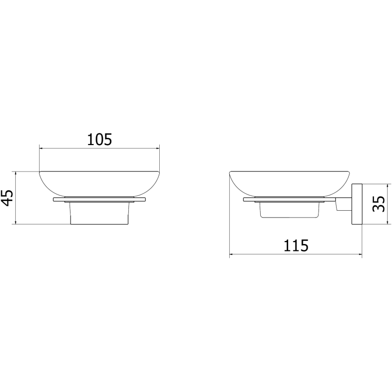Mexen Arno polička, kartáčovaná měď - 7020739-65