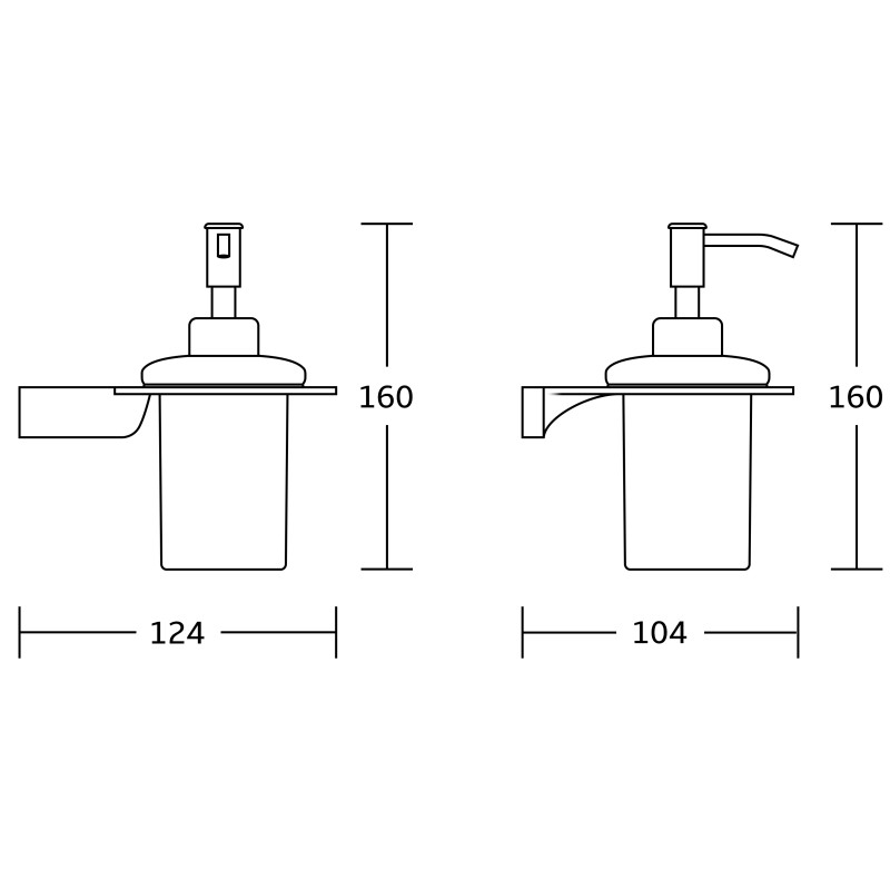 Mexen Rino dávkovač mýdla, černý - 70270388-70