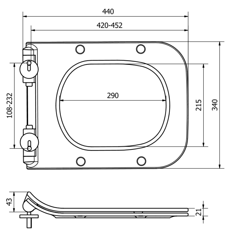Mexen deska pomalu padající slim, duroplast, bílý lesk - 39080100