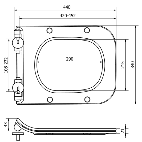 Mexen deska pomalu padající slim, duroplast, Bílá - 39080100