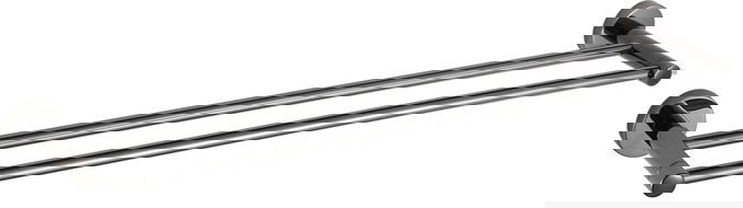 Mexen Remo dvojitý věšák na ručníky, černý chrom - 7050725-73