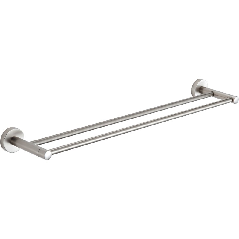 Mexen Remo dvojitý držák na ručník, kartáčovaný nikl - 7050725-97