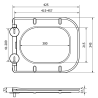 Mexen deska pomalu klesající slim, duroplast, bílá lesk - 39060100