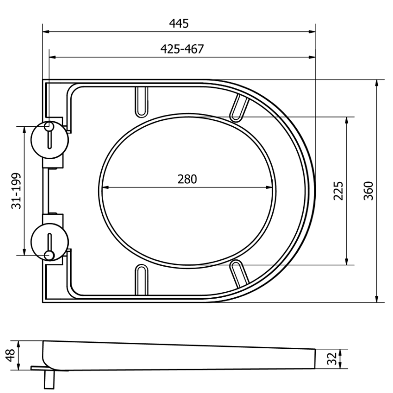 Mexen deska pomalu padající tvrdá, duroplast, bílá lesk - 39020100