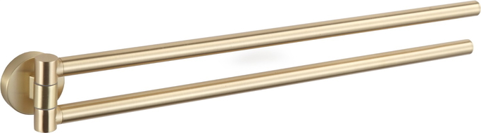 Mexen Remo dvojitý otočný držák na ručníky, kartáčovaný zlatý - 70507255-55