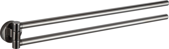 Mexen Remo dvojitý otočný věšák na ručník, černý chrom - 70507255-73