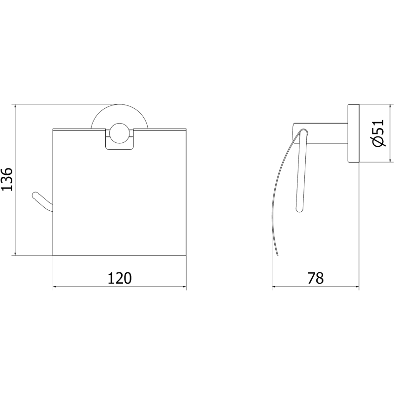 Mexen Remo držák na toaletní papír, bílý - 7050733-20