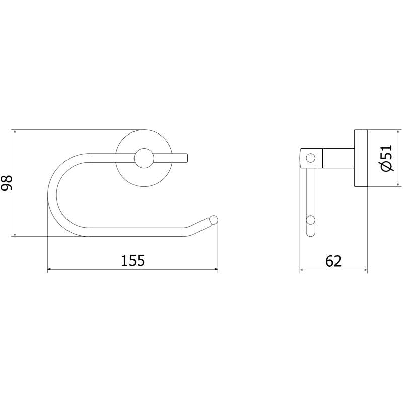 Mexen Remo držák na toaletní papír, kartáčovaná šedá pistole - 70507333-66