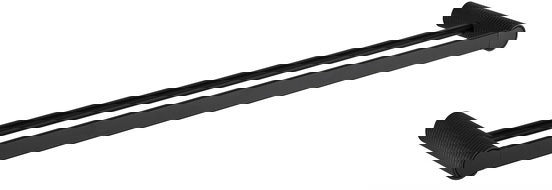 Mexen Base dvojitý háček na ručník, černý - 7088225-70