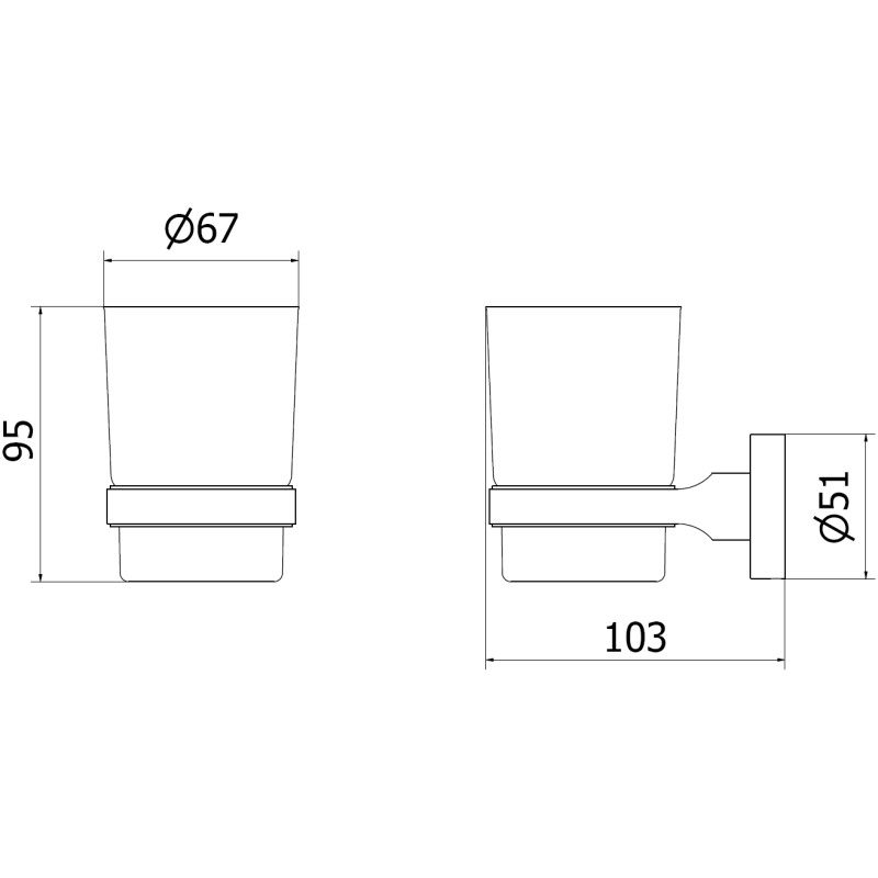 Mexen Remo pohárek na kartáčky, kartáčovaný gun gray - 7050738-66