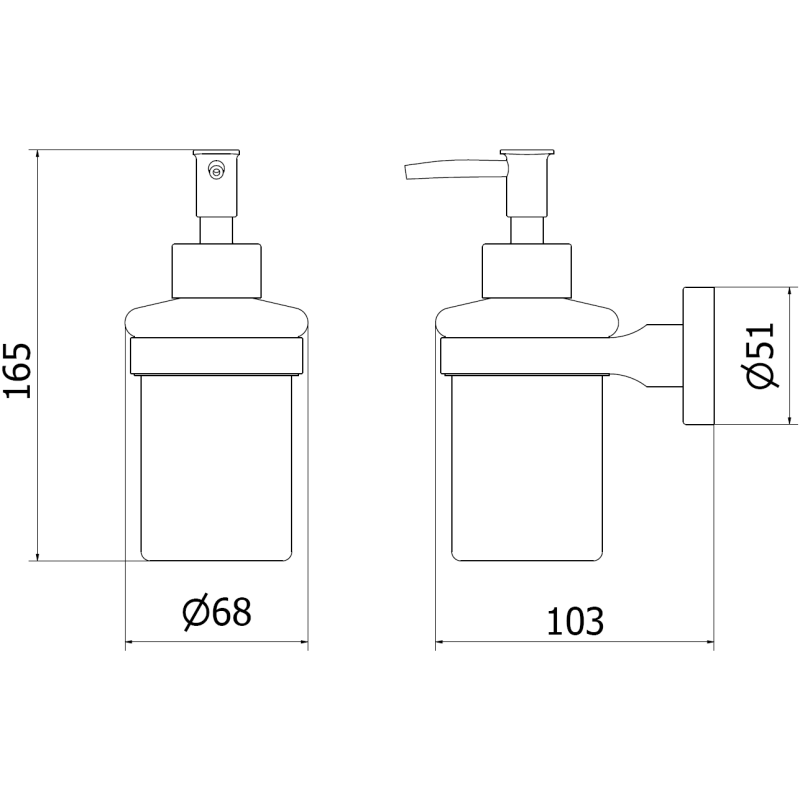 Mexen Remo dávkovač mýdla, kartáčovaná měď - 70507388-65