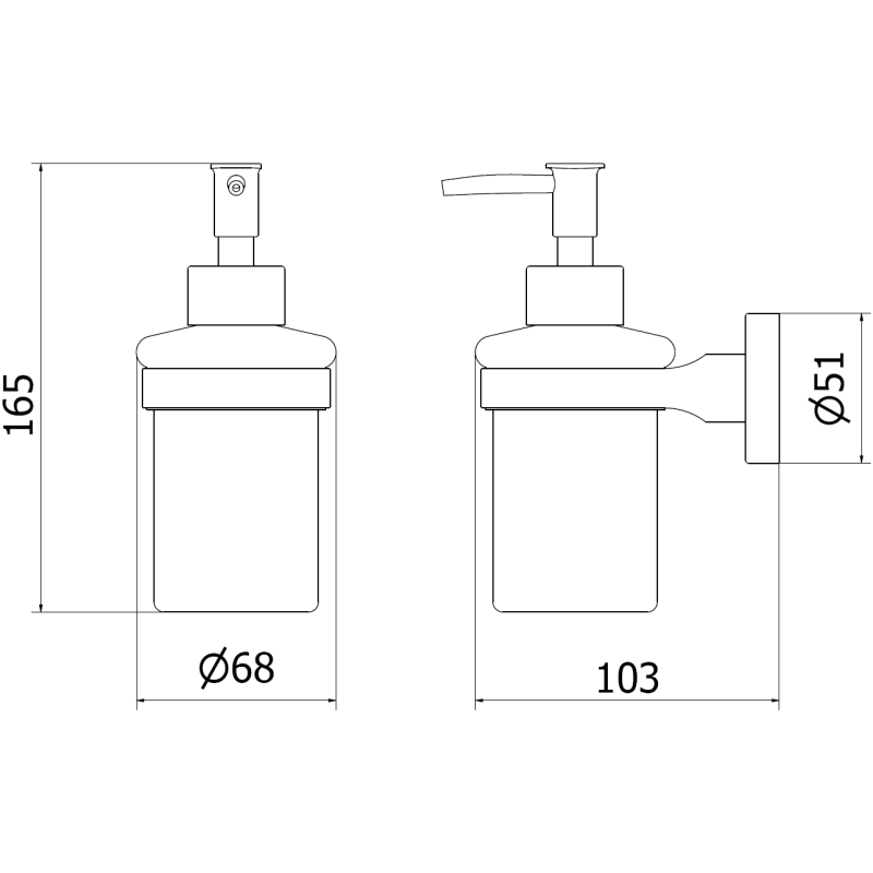 Mexen Remo dávkovač mýdla, kartáčovaný nikl - 70507388-97