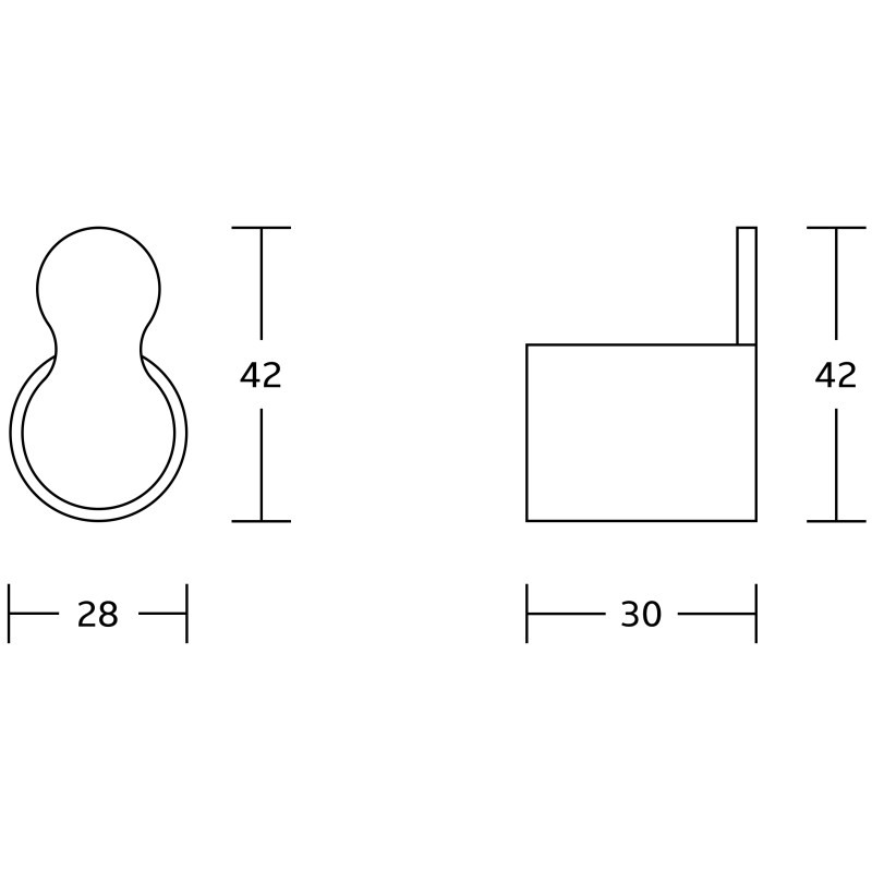 Mexen Base háček na ručník, chrom - 7088235-00