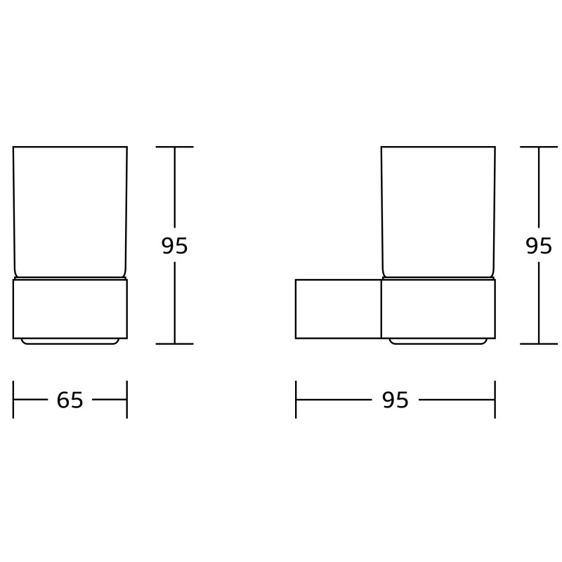Mexen Base kelímek na kartáčky, zlatý - 7088238-50