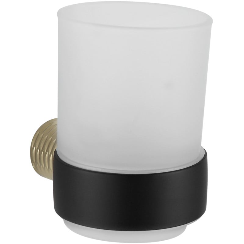 Mexen Base sklenice na kartáčky, černá/zlatá - 7088238-57