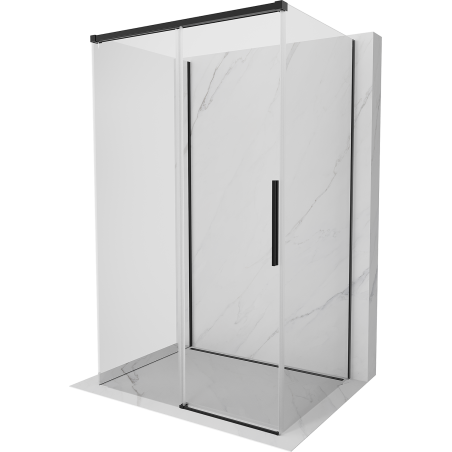 Mexen Rox-3S 3-stěnná sprchová kabina posuvná 125 x 110 cm, transparentní, černá - 8C2-125-110-70-00-3S