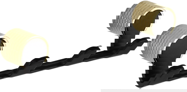 Mexen Base čtyřnásobný háček na ručník, černý/zlatý - 70882354-57