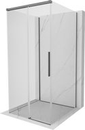 Mexen Rox-3S sprchový kout 3-stěnný posuvný 90 x 90 cm, transparentní, gun metal - 8C2-090-090-95-00-3S