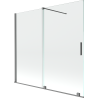 Mexen Velar dvoukřídlá posuvná vanová zástěna 170 x 150 cm, transparentní, gun metal - 896-170-000-01-95