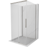Mexen Rox-3S sprchová kabina 3-stěnná posuvná 95 x 95 cm, transparentní, kartáčovaný nikl - 8C2-095-095-97-00-3S