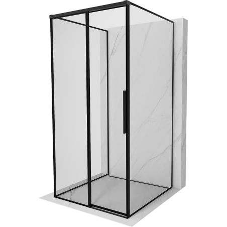Mexen Rox-3S sprchový kout 3-stěnný posuvný levý 120 x 120 cm, černý rámeček, černý - 8C2-120-120-70-70-3S-L