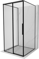 Mexen Rox-3S sprchový kout 3-stěnný posuvný levý 120 x 120 cm, černý rámeček, černý - 8C2-120-120-70-70-3S-L