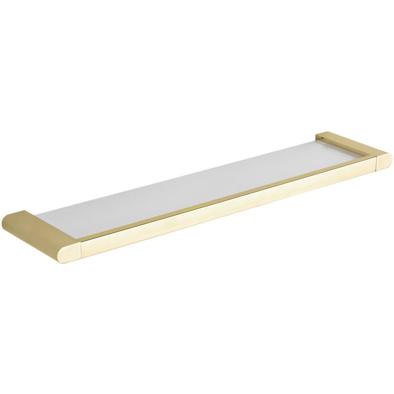 Mexen Adox závěsná skleněná polička, zlatá - 7018237-50