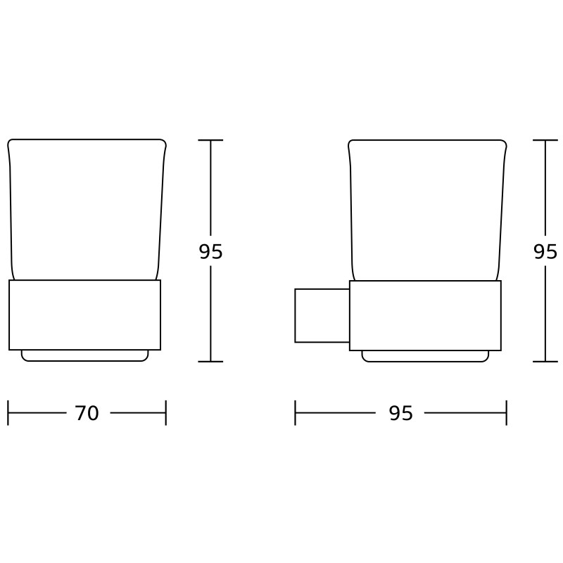 Mexen Adox držák na zubní kartáčky, černý - 7018238-70