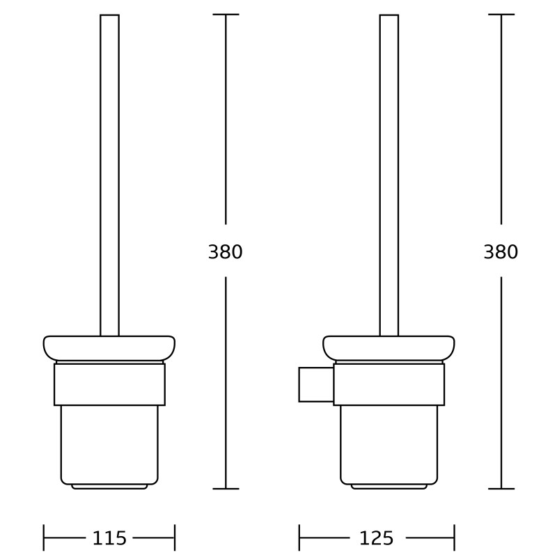 Mexen Adox WC kartáč, zlatý - 7018250-50