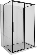Mexen Rox-3S sprchový kout 3-stěnný posuvný pravý 130 x 110 cm, černý rám, černá - 8C2-130-110-70-70-3S-P
