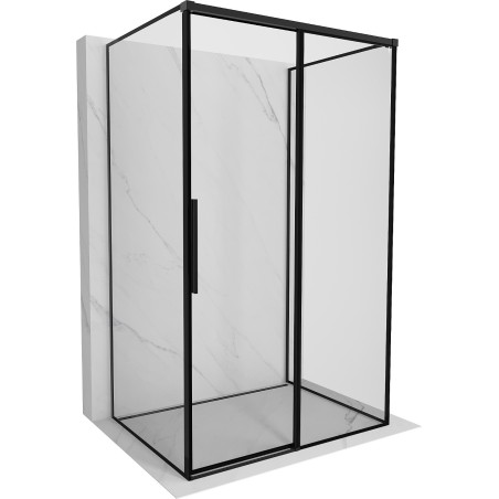 Mexen Rox-3S sprchový kout třístěnný posuvný pravý 100 x 120 cm, černý rámeček, černý - 8C2-100-120-70-70-3S-P