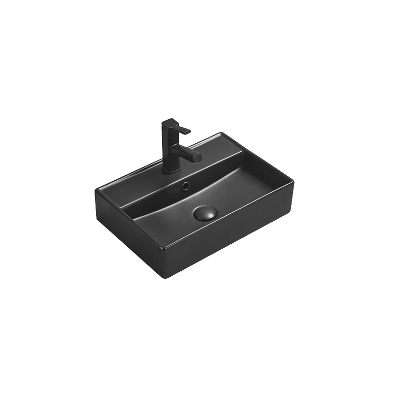 Mexen Blanca umyvadlo na desku 50 x 35 cm, černý mat - 21105085